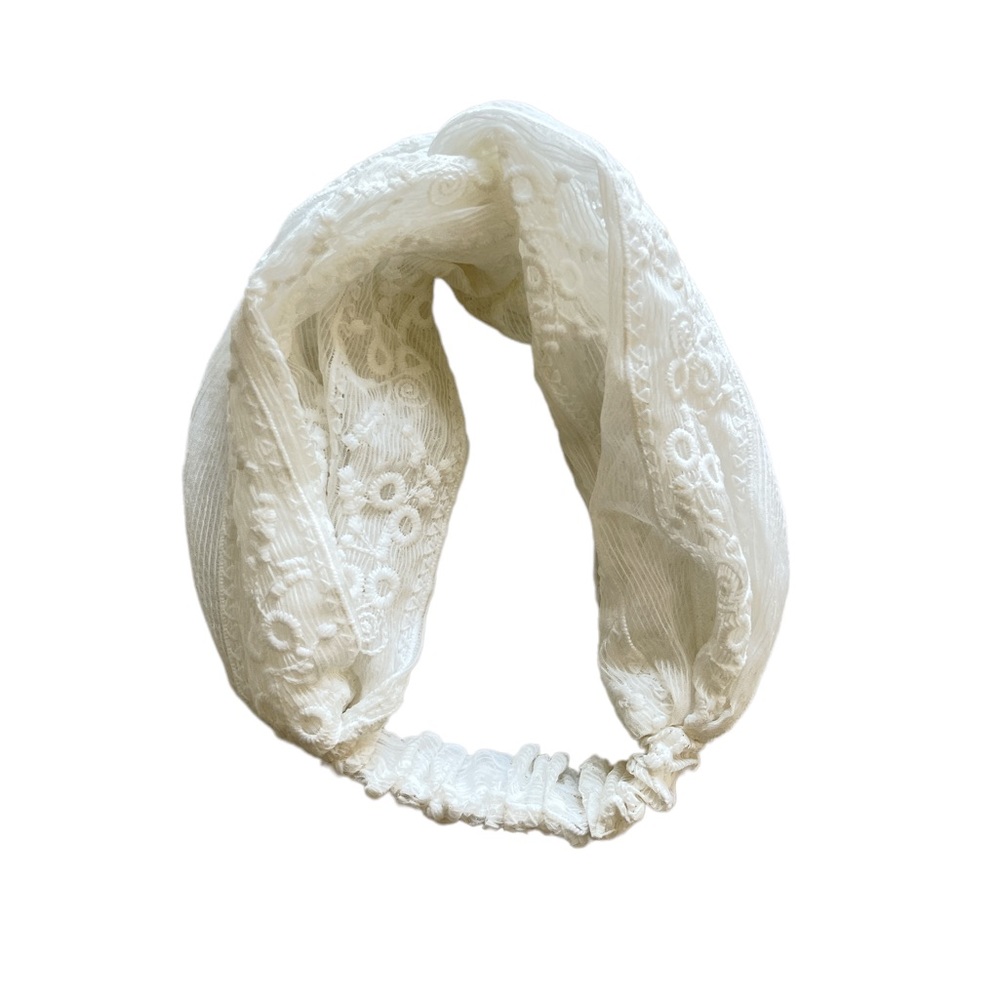 Anthropologie lace white headband
